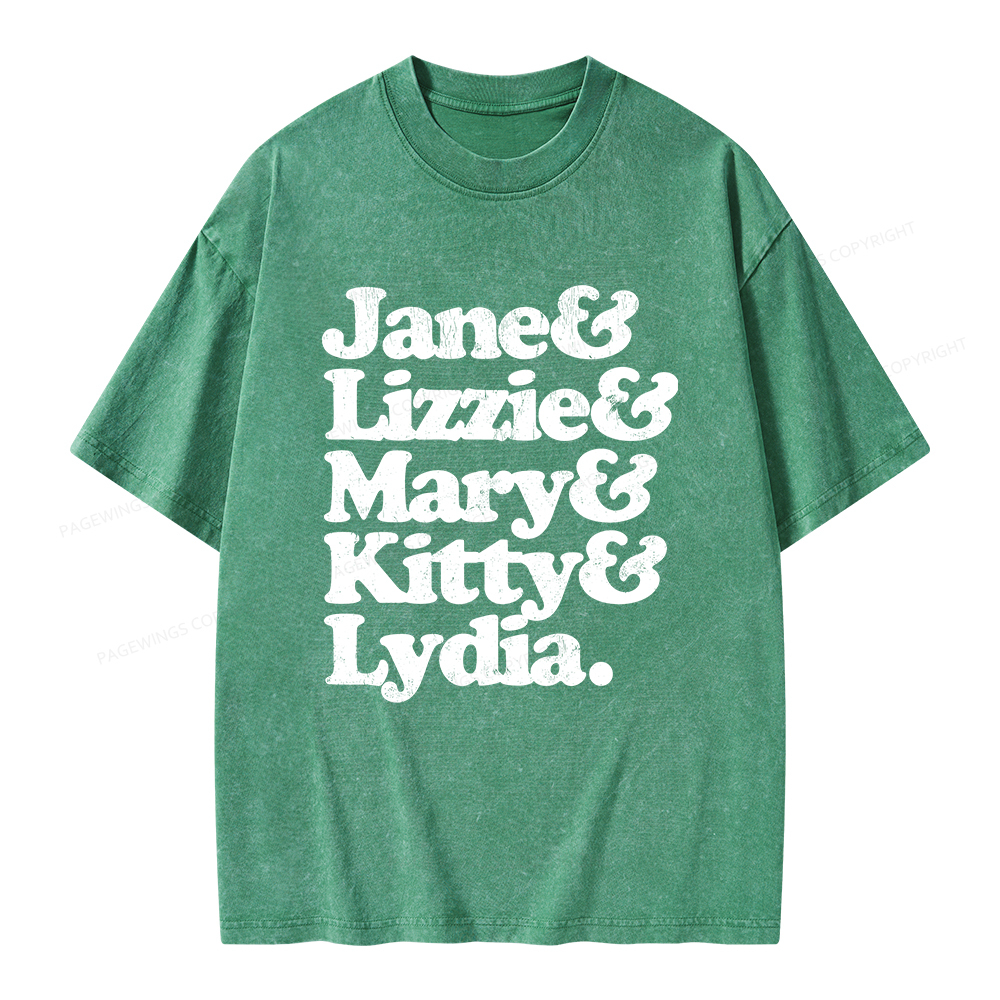 Pagewings Pride and Prejudice Unisex Washed T-shirt