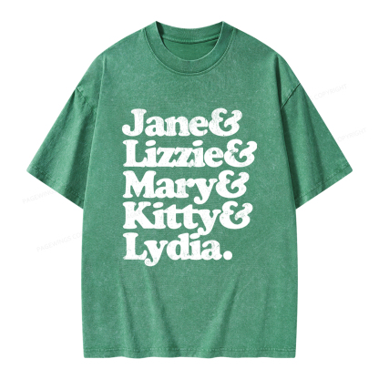 Pagewings Pride and Prejudice Unisex Washed T-shirt