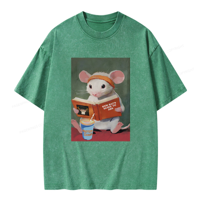 Pagewings Gym Rat's Guide To Abs Unisex Washed T-shirt