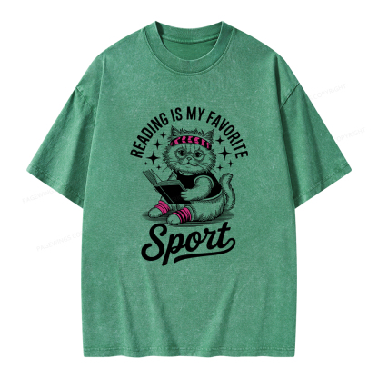 Pagewings Reading is My Favorite Sport Unisex Washed T-shirt