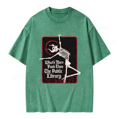 Pagewings What's More Punk Than The Public Library Unisex Washed T-shirt