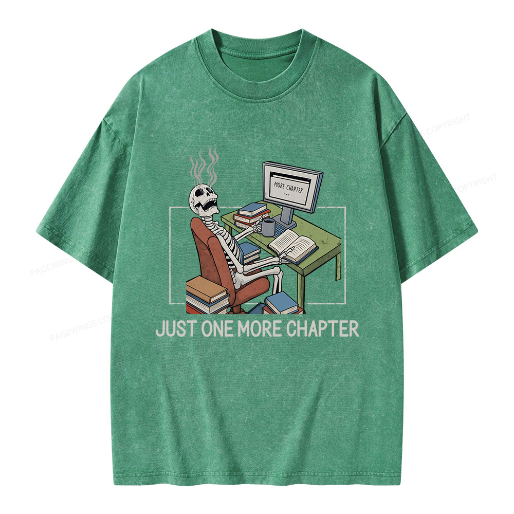 Pagewings Just One More Chapter Unisex Washed T-shirt