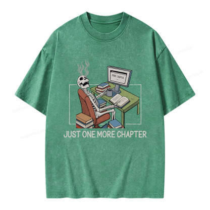 Pagewings Just One More Chapter Unisex Washed T-shirt