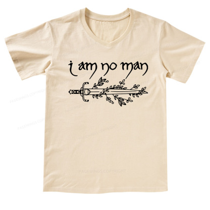 Pagewings I Am No Man V-neck T-shirt