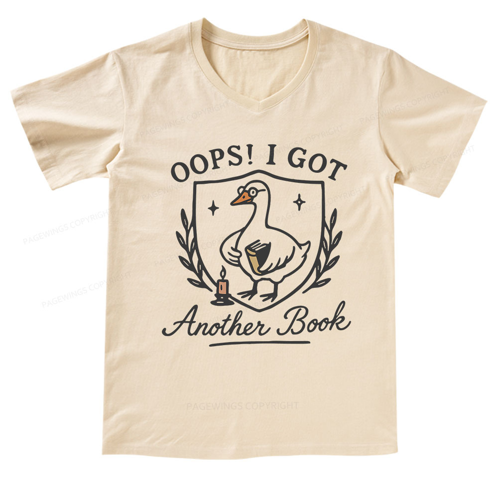 Pagewings Oops I Got Another Book V-neck T-shirt