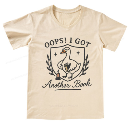 Pagewings Oops I Got Another Book V-neck T-shirt