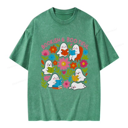 Pagewings Bookish & Boo-tiful Unisex Washed T-shirt