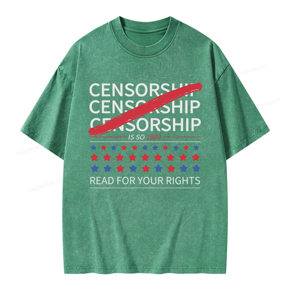 Pagewings Censorship Is So 1984 Unisex Washed T-shirt