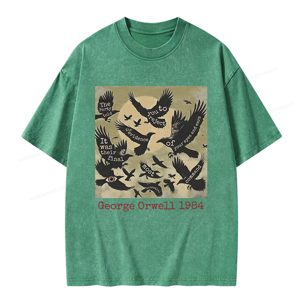 Pagewings It Was Their Final 1984 Unisex Washed T-shirt