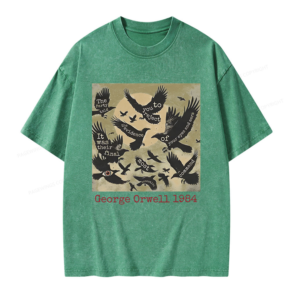 Pagewings It Was Their Final 1984 Unisex Washed T-shirt
