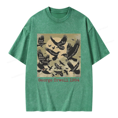 Pagewings It Was Their Final 1984 Unisex Washed T-shirt