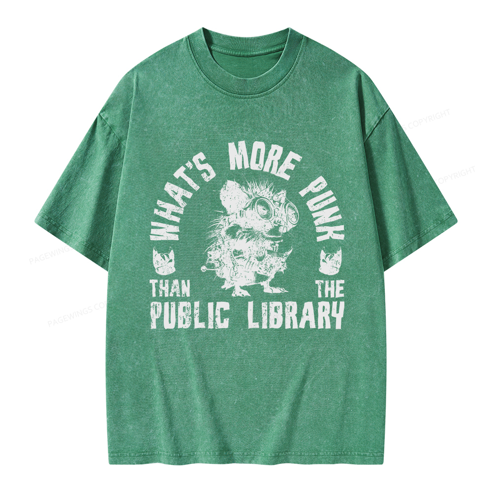 Pagewings What's More Punk Than The Public Library Unisex Washed T-shirt