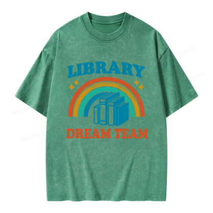Pagewings Library Dream Team Unisex Washed T-shirt