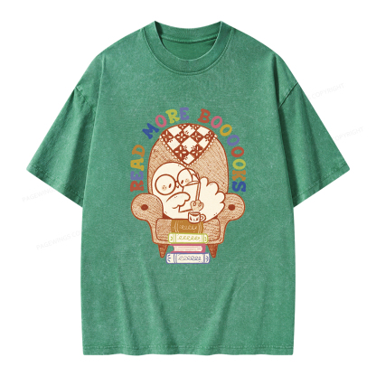 Pagewings Read More Boooooks Unisex Washed T-shirt
