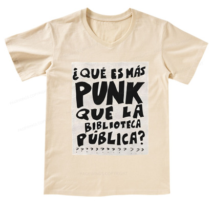 Pagewings What's More Punk Than The Public Library V-neck T-shirt