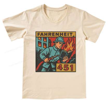 Pagewings Literature 451 V-neck T-shirt