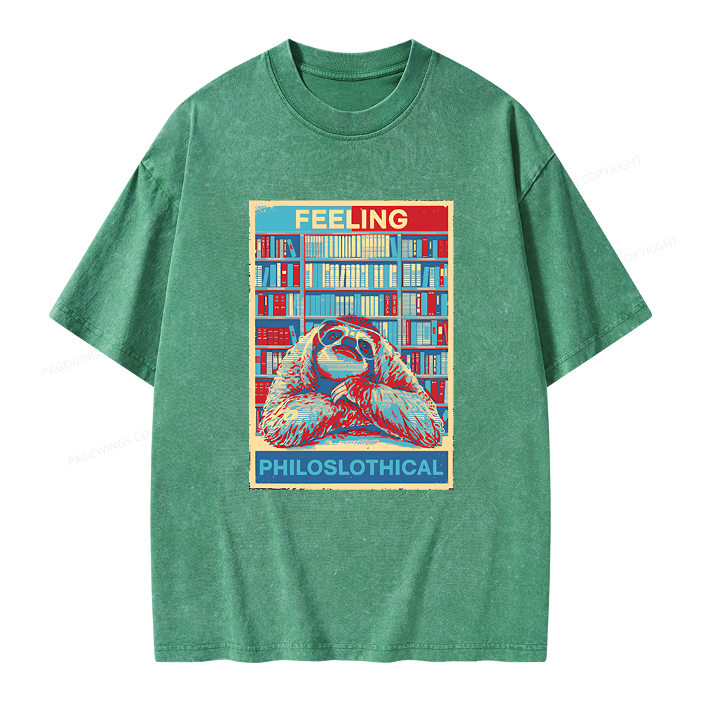 Pagewings Feeling Philoslothical Unisex Washed T-shirt
