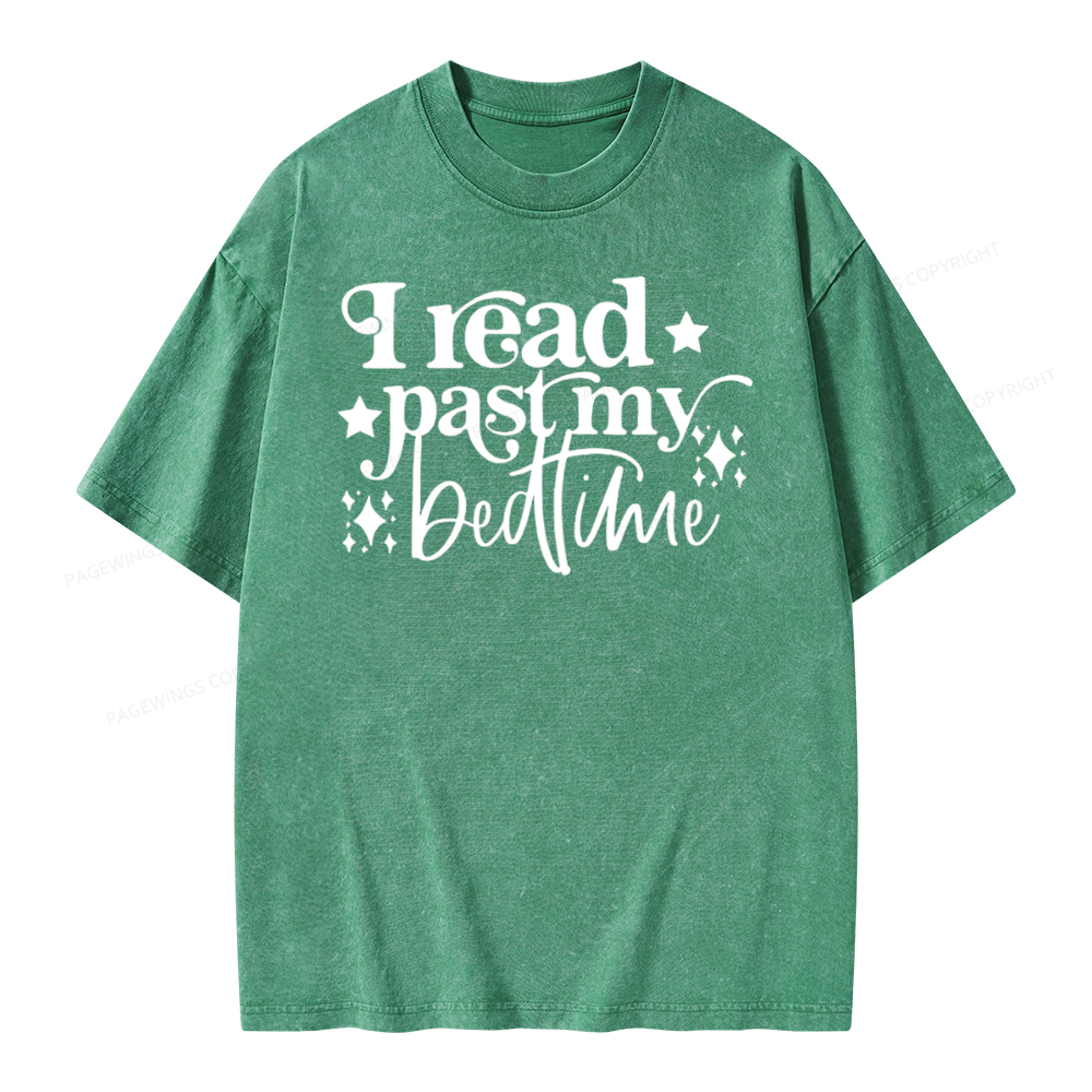 Pagewing I Read Past My Bedtime Unisex Tee Unisex Washed T-shirt