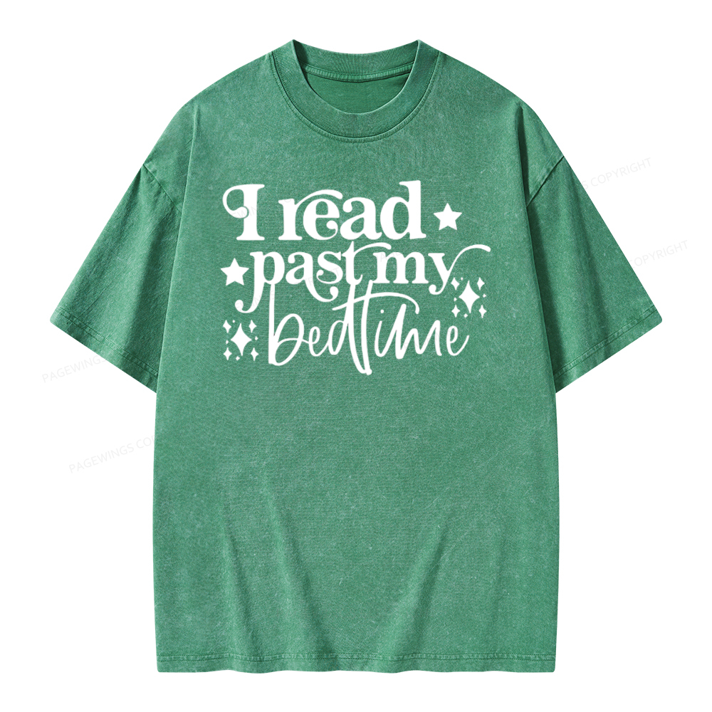 Pagewing I Read Past My Bedtime Unisex Tee Unisex Washed T-shirt