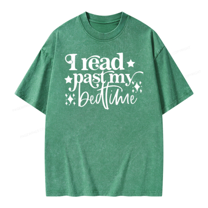 Pagewing I Read Past My Bedtime Unisex Tee Unisex Washed T-shirt