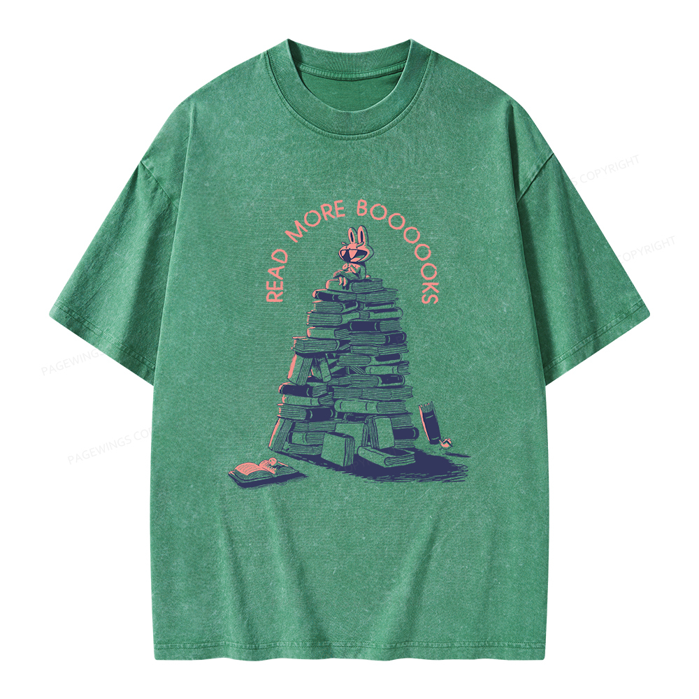 Pagewings Read More Boooooks Unisex Washed T-shirt
