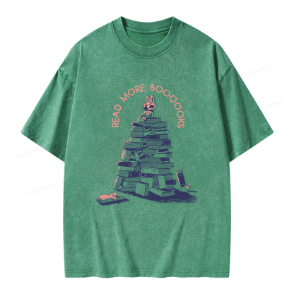 Pagewings Read More Boooooks Unisex Washed T-shirt