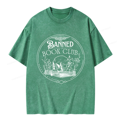 Pagewings Banned Book Club Unisex Washed T-shirt