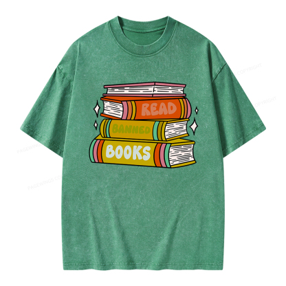 Pagewings Read Banned Books Unisex Washed T-shirt
