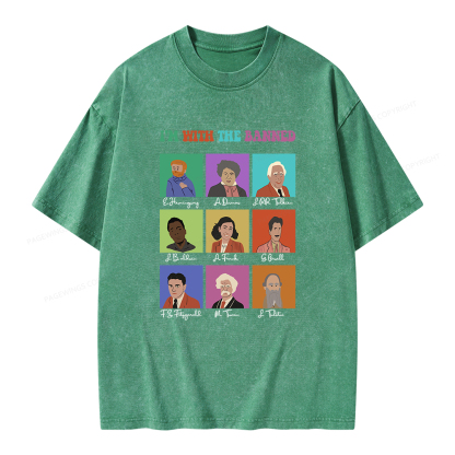 Pagewings I'm With The Banned Unisex Washed T-shirt