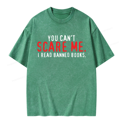 Pagewings You Can’t Scare Me I Read Banned Books Unisex Washed T-shirt