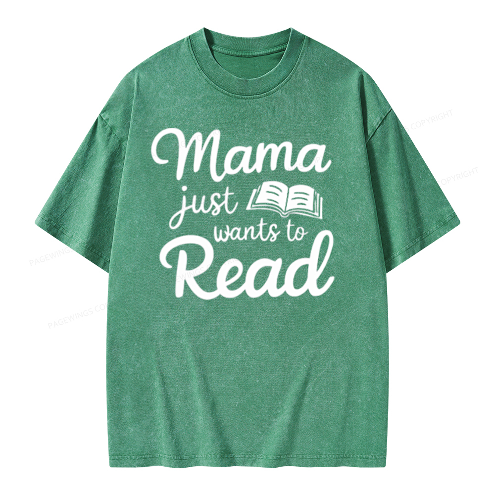Pagewing Mama Wants Wo Read Unisex Tee Unisex Washed T-shirt
