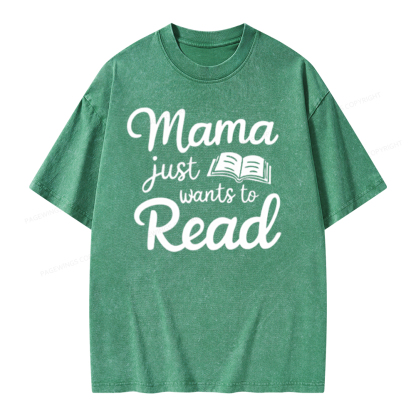Pagewing Mama Wants Wo Read Unisex Tee Unisex Washed T-shirt
