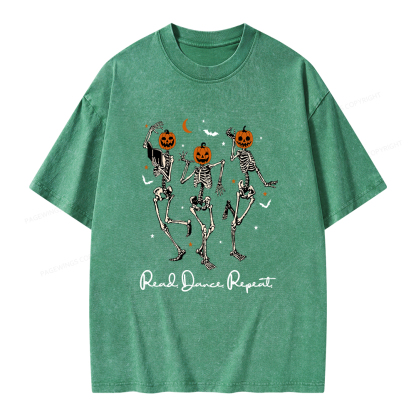 Pagewings Read Dance Repeat Unisex Washed T-shirt