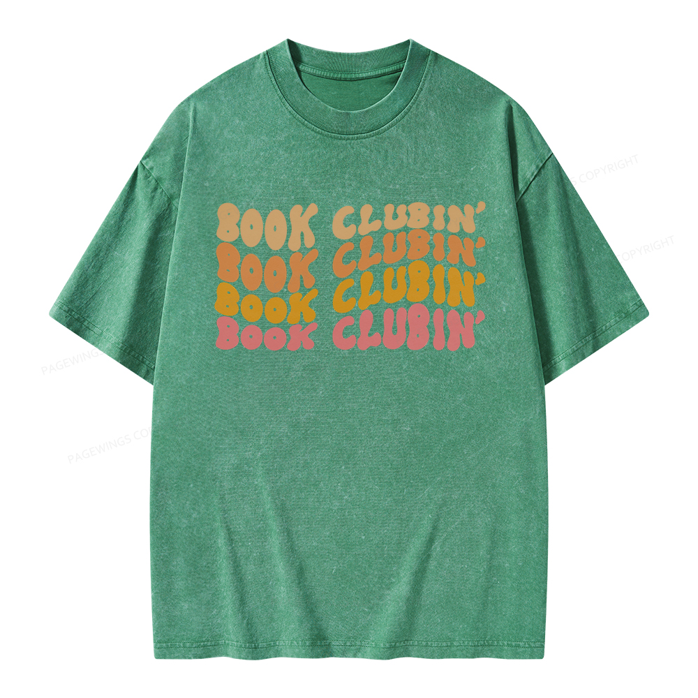 Pagewings Book Clubin’ Unisex Washed T-shirt