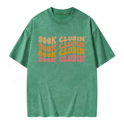 Pagewings Book Clubin’ Unisex Washed T-shirt