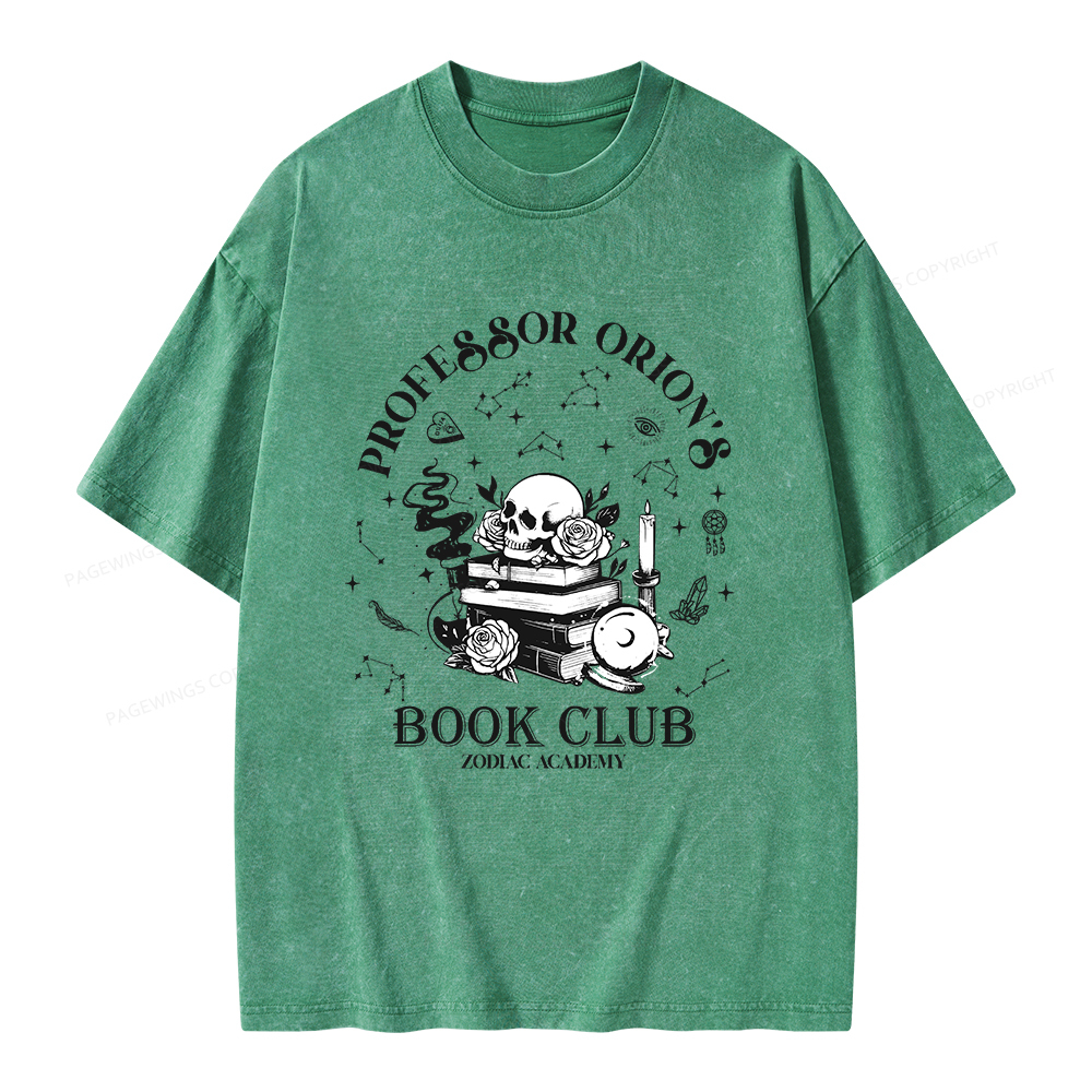 Pagewings Professor Orion's Book Club Unisex Washed T-shirt