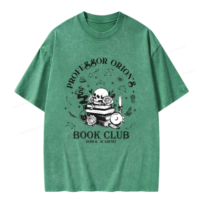 Pagewings Professor Orion's Book Club Unisex Washed T-shirt
