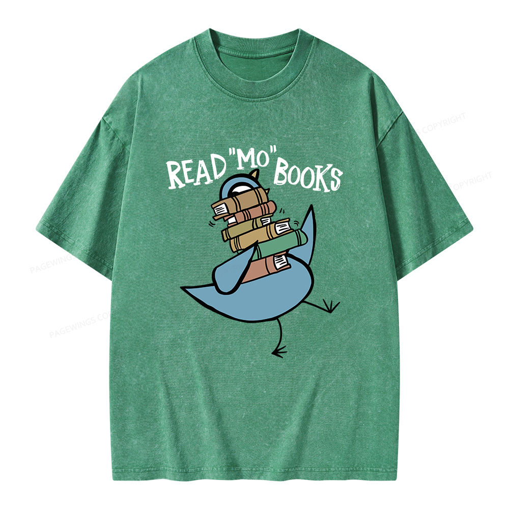 Pagewings Read More Books Unisex Washed T-shirt