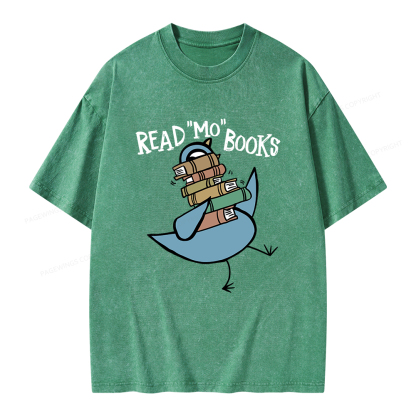 Pagewings Read More Books Unisex Washed T-shirt