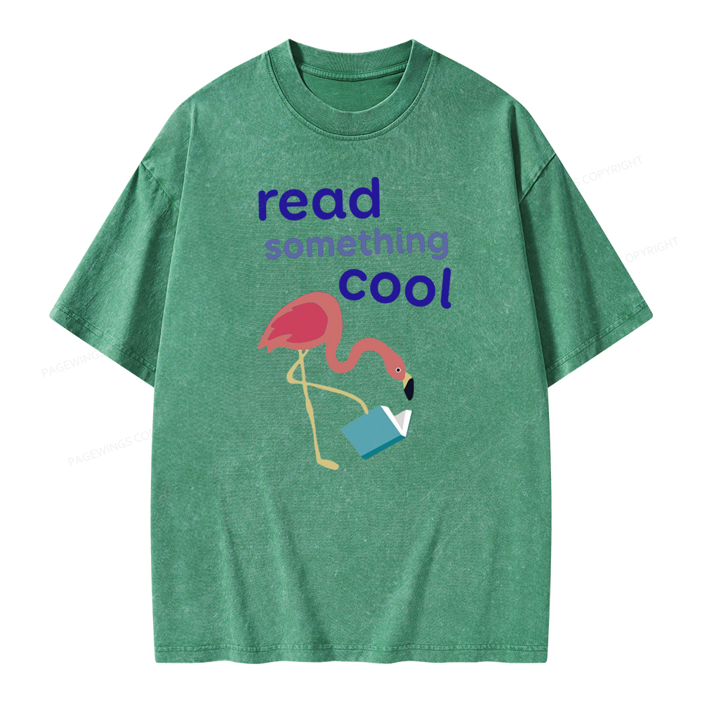 Pagewing Reading Something Cool Unisex Washed T-shirt