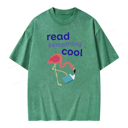 Pagewing Reading Something Cool Unisex Washed T-shirt