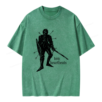 Pagewings Ten Heartbeats Unisex Washed T-shirt