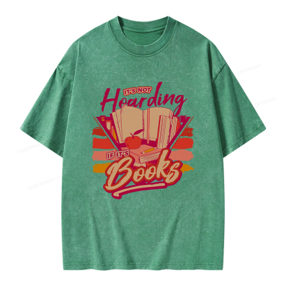 Pagewings It's Not Hoarding If It's Books Unisex Washed T-shirt