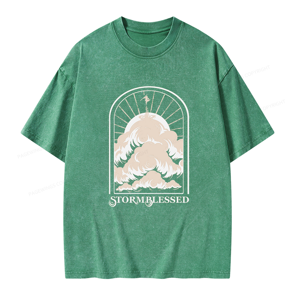 Pagewings Stormblessed Unisex Washed T-shirt
