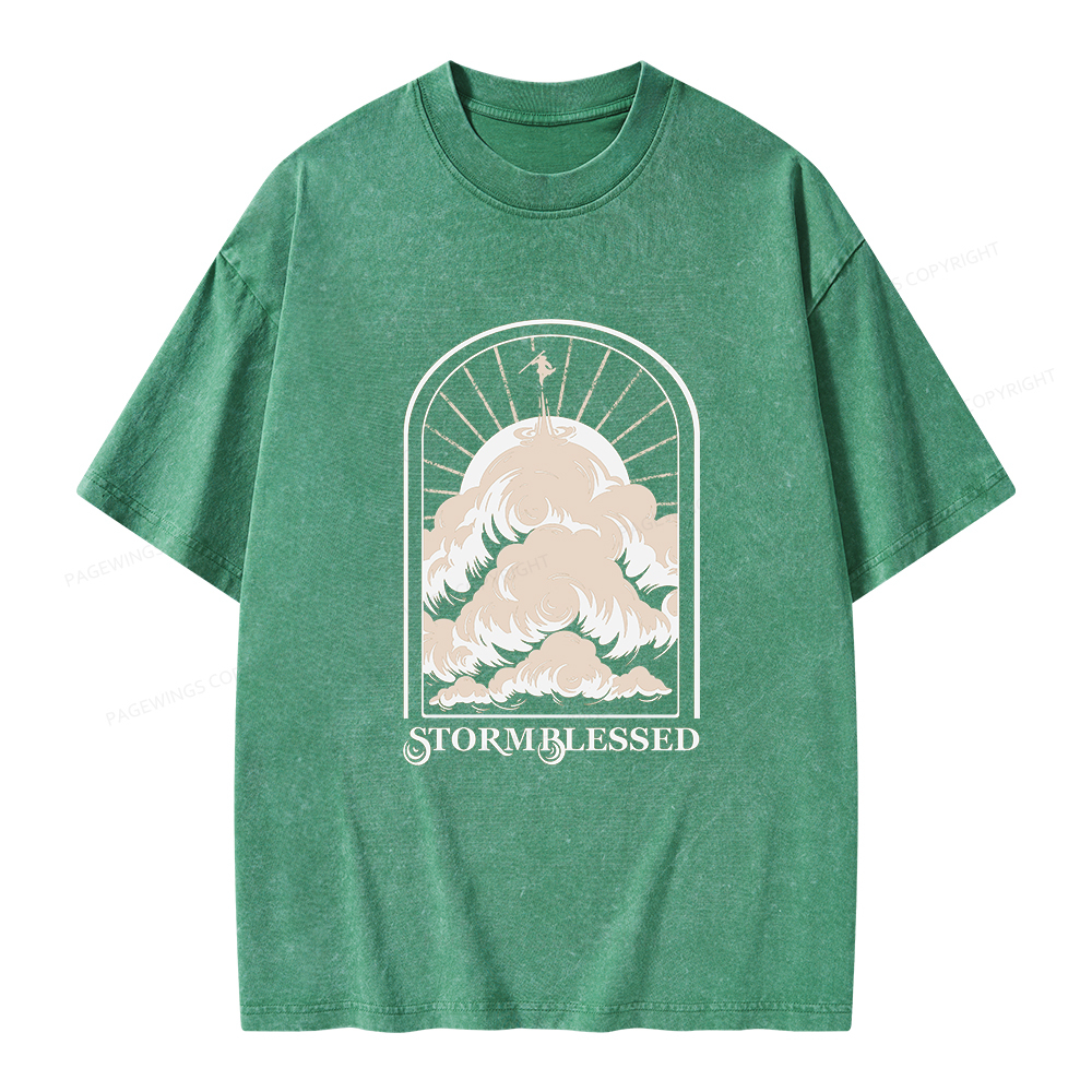 Pagewings Stormblessed Unisex Washed T-shirt
