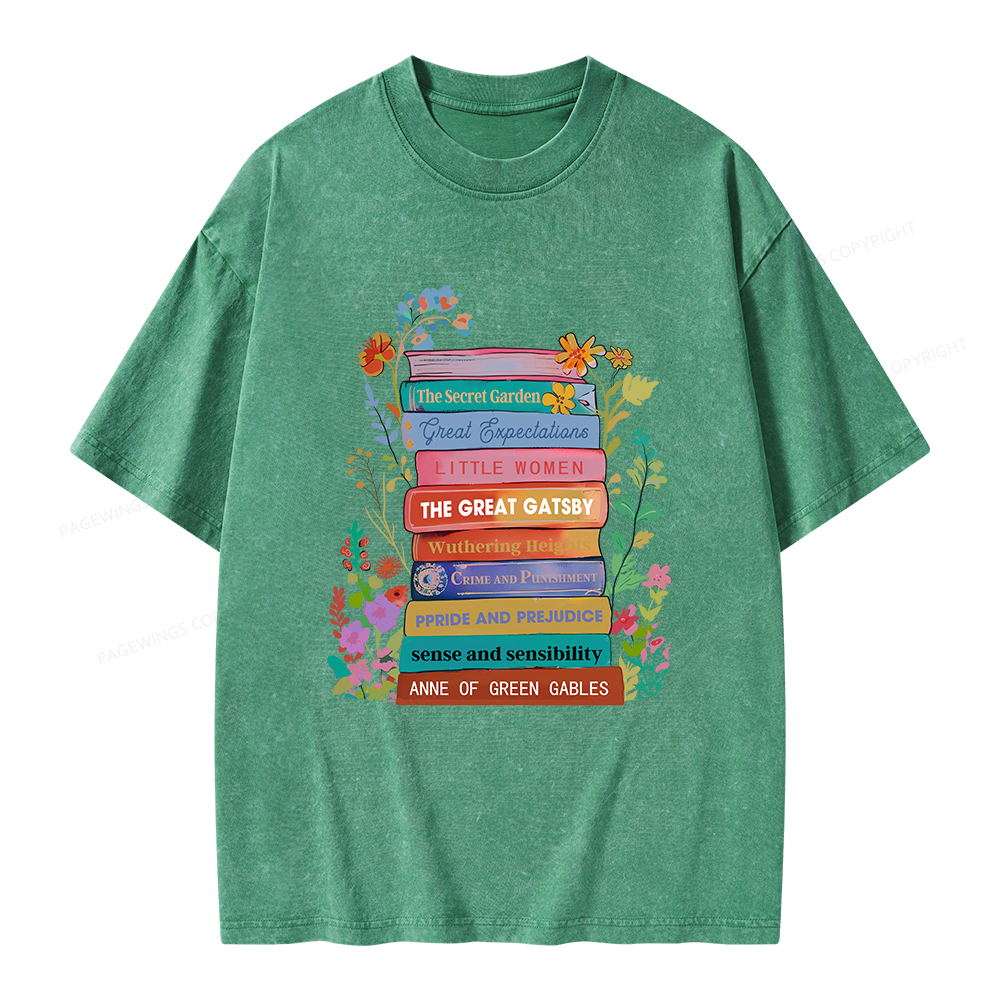 Pagewings Personalized Book Name Unisex Washed T-shirt