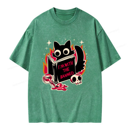 Pagewings I‘m With The Banned Unisex Washed T-shirt