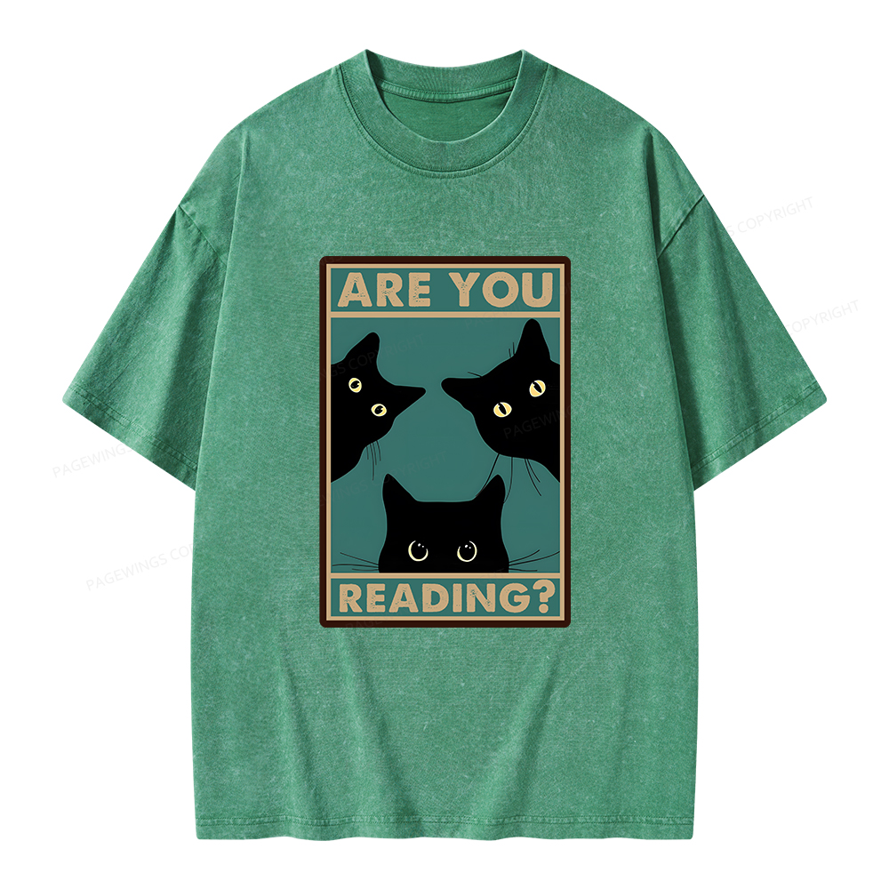 Pagewings Are You Reading Unisex Washed T-shirt