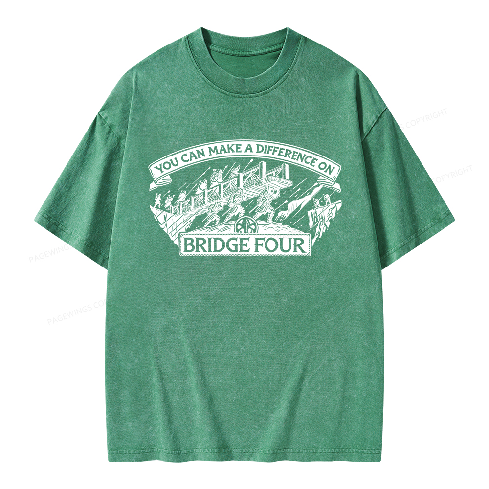 Pagewings Bridge Four Unisex Washed T-shirt
