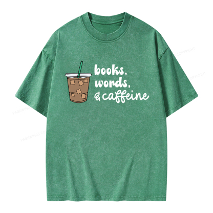 Pagewings Phonemes Graphemes Caffeine Unisex Washed T-shirt